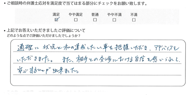 千葉法律事務所でいただいたお客様の声