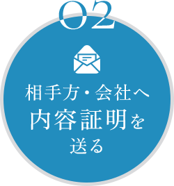 相手方・会社へ内容証明を送る