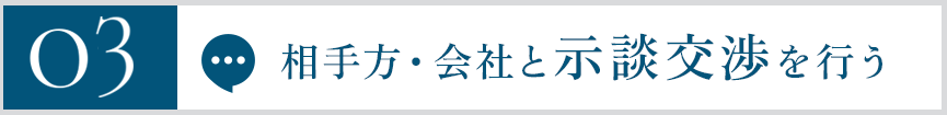 相手方・会社と示談交渉を行う